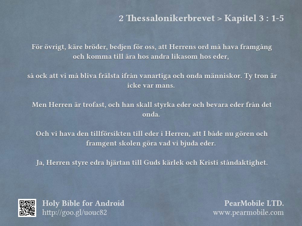 2 Thessalonikerbrevet, Kapitel 3:1-5